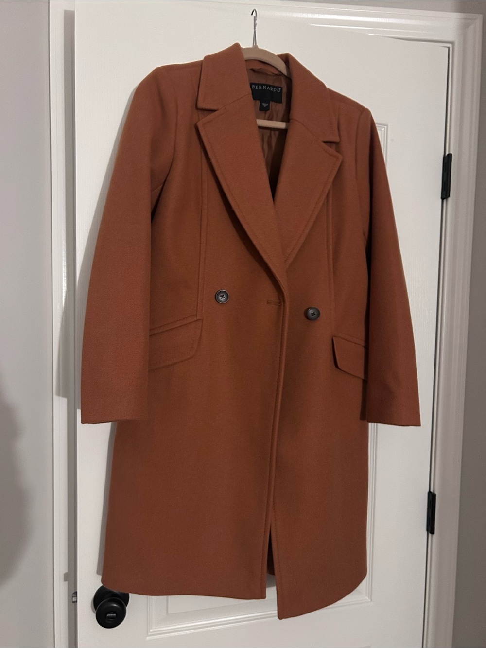 Bernardo Double-Breasted Pea Coat - Pumpkin Spice nwot